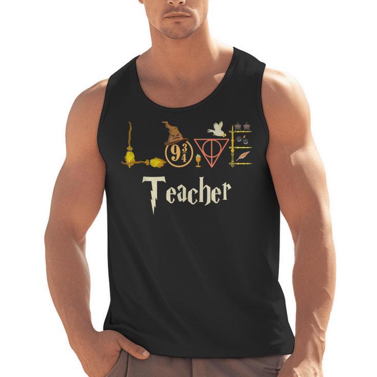 Love Teacher Wizards Back To School Halloween Men Tank Top