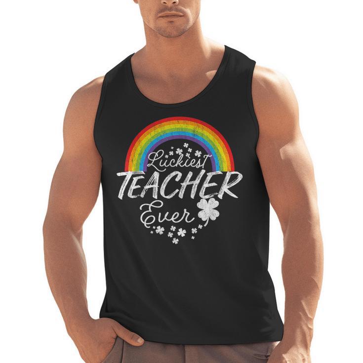 Luckiest Teacher Ever Rainbow- St Patricks Day Teacher Men Tank Top