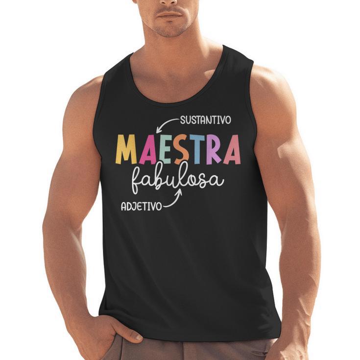 Maestra Fabulosa Maestra De EspañOl Spanish Teacher Men Tank Top