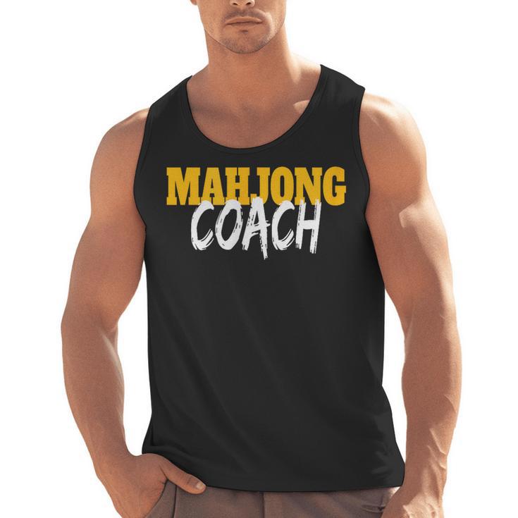 Mahjong Coach Coaching Trainer Teacher Men Tank Top