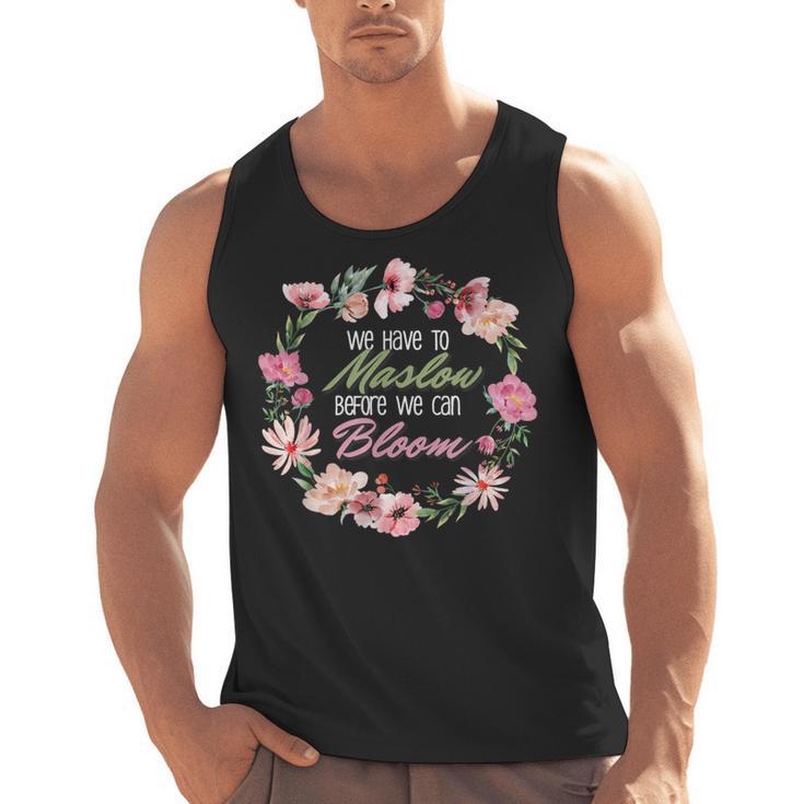 Maslow Before Blooms SPED Teacher School Psychologist Retro Men Women Men Tank Top