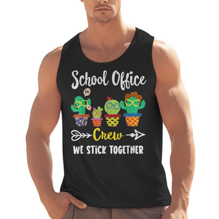 Matching Teacher Back To School School Office Crew Cactus Team School Office Squad Men Tank Top