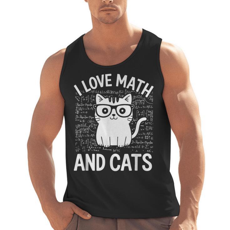 Math And Cats Apparel For Teachers Students Cat Lovers Men Tank Top