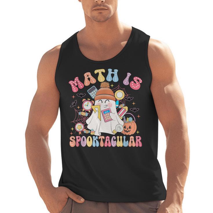 Math Is Spooktacular Math Teacher Spooky Halloween Men Tank Top