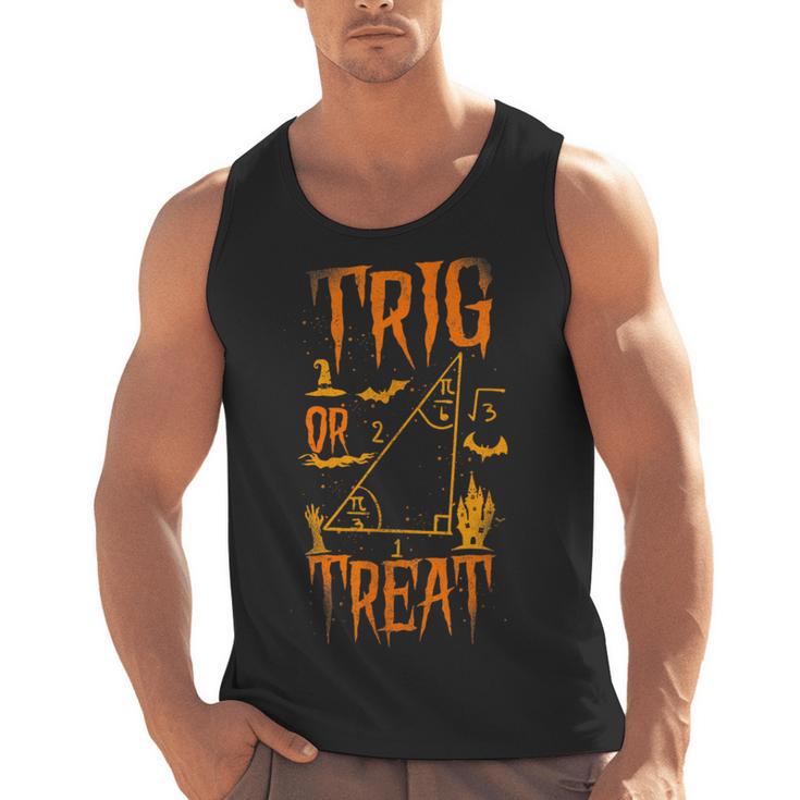 Math Teacher Nerd Student Halloween Trig Or Treat Men Tank Top