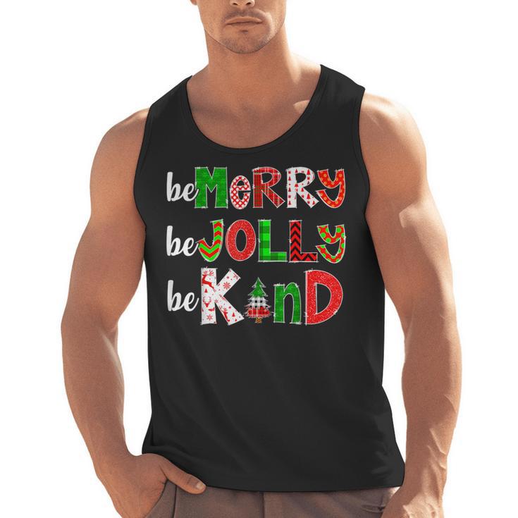 Be Merry Be Jolly Be Kind Merry Christmas Teacher Xmas Pjs Men Tank Top