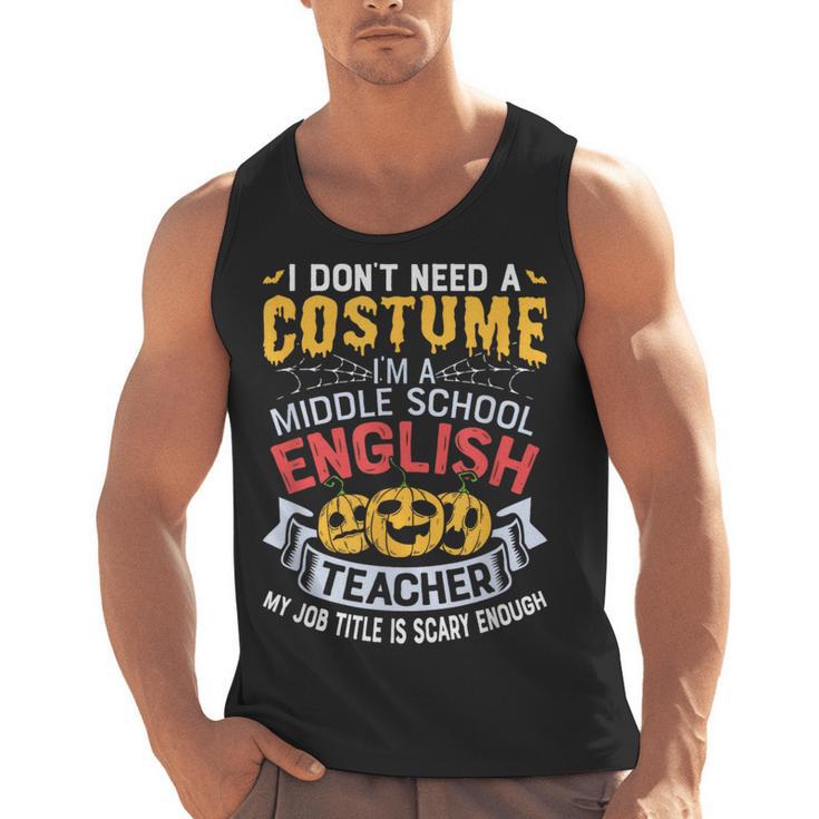 Middle School English Teacher Halloween Costume For Men Women Men Tank Top