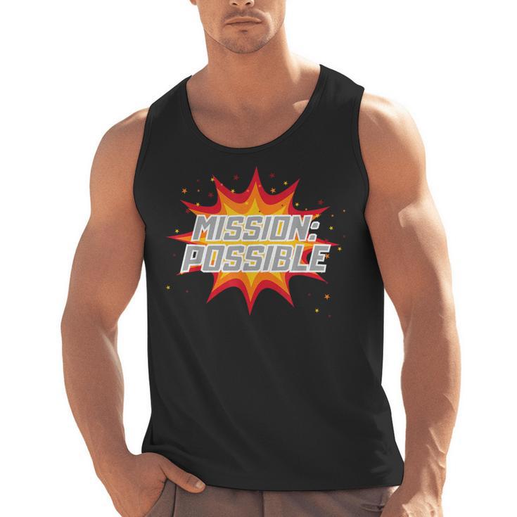 Mission Possible Motivational Inspirational School Teacher Men Tank Top