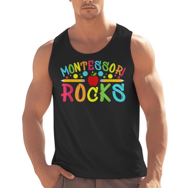 Montessori Rocks Montessori Teacher Back To School Men Tank Top