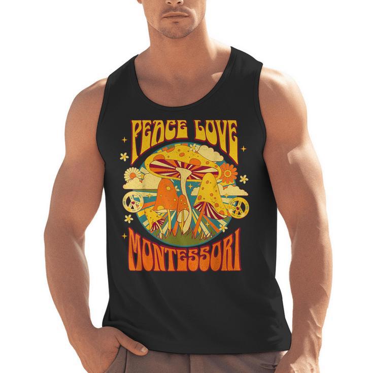 Montessori School Montessori Teacher Peace Love Montessori For Men Women Men Tank Top