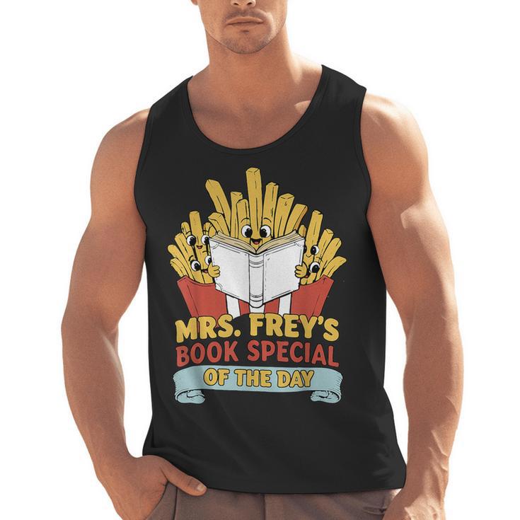 Mrs Frey Book Special Reading Elementary Teacher Men Tank Top