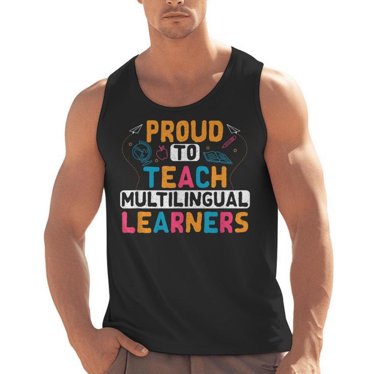 Multilingual Teacher Linguist Language ESL Teaching Men Tank Top