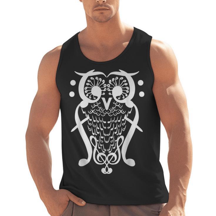 Music Note Owl Shirt Musicians Teacher Birthday Bird Men Tank Top