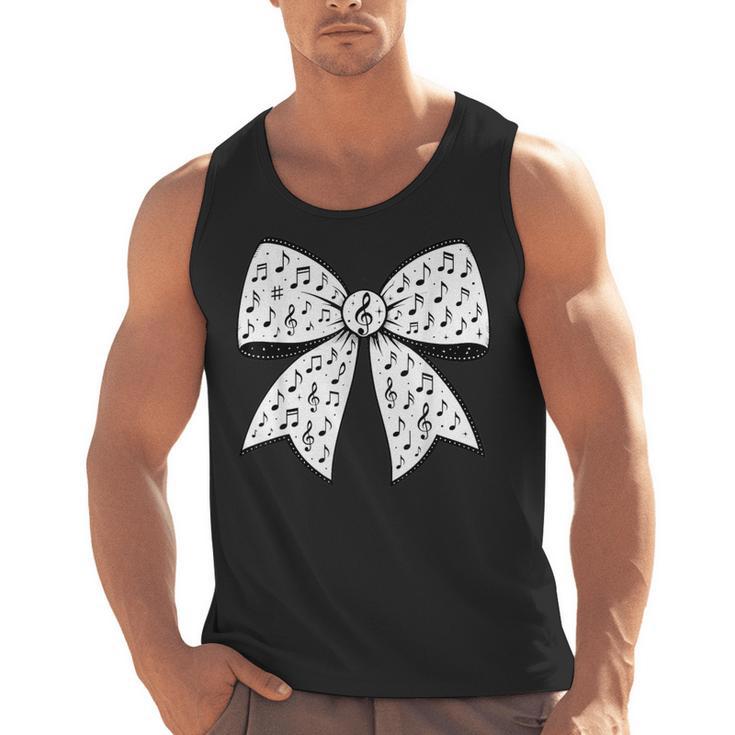 Music Notes Coquette Bow Music Teacher School Musician Band Men Tank Top