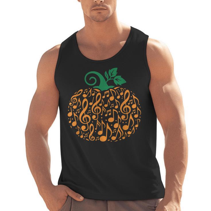 Music Notes Pumpkin Music Teacher Halloween Men Tank Top