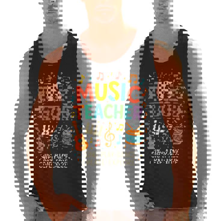 Music Teacher Music Sing Play Dance Choir Piano Men Tank Top