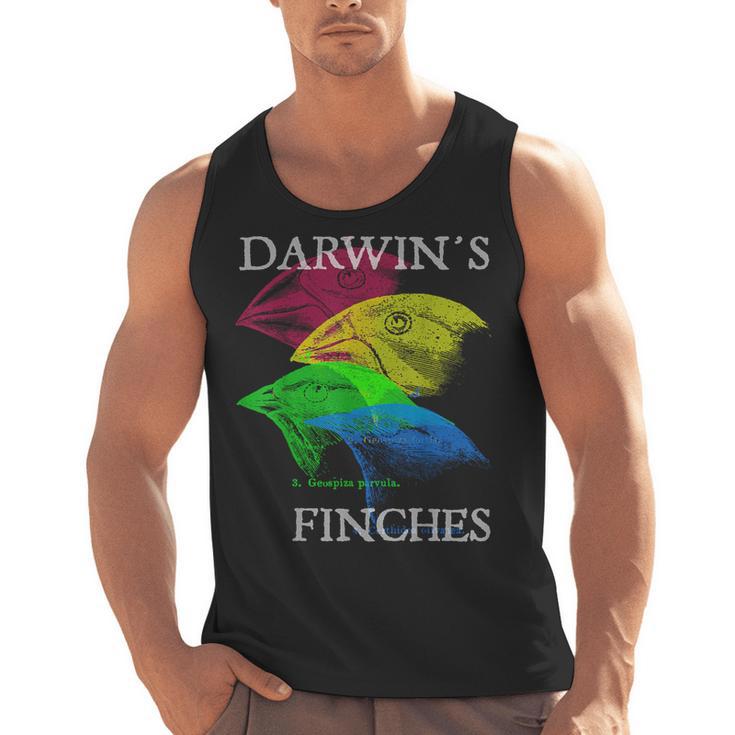 Nerdy Darwin's Finches Evolution Science Biology Teacher Men Tank Top