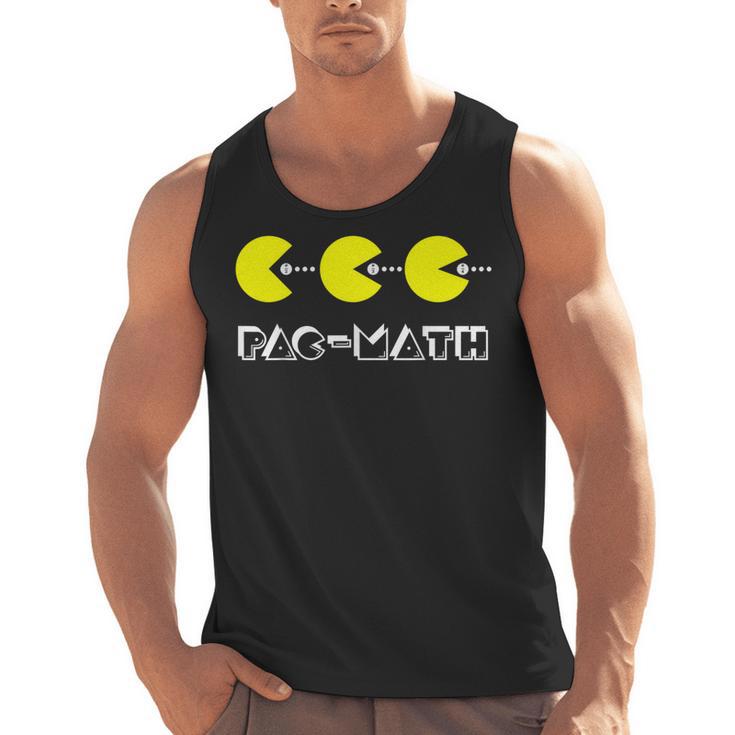 Nerdy Pac-Math Nom Retro Game Precalculus Math Teacher Men Tank Top