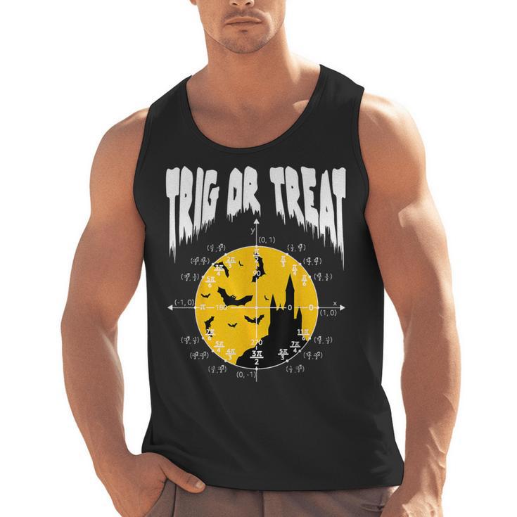 Nerdy Trig Or Treat Halloween Costume Math Teacher Men Tank Top