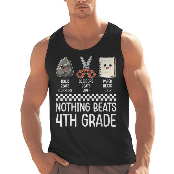 Nothing Beats 4th Grade Back To School Kids Teachers Men Tank Top