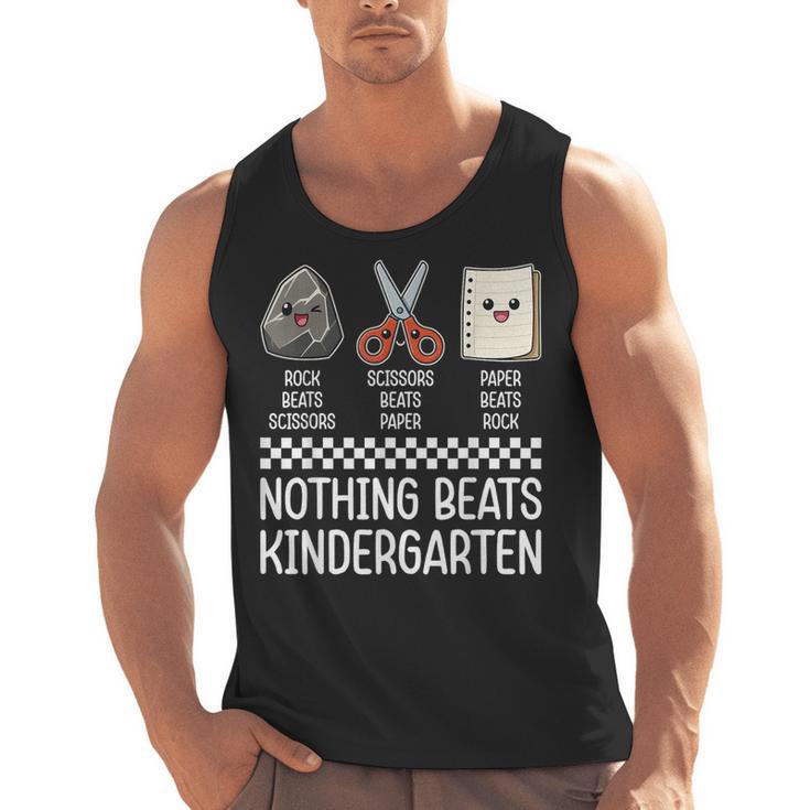 Nothing Beats Kindergarten Back To School Kids Teacher Men Tank Top