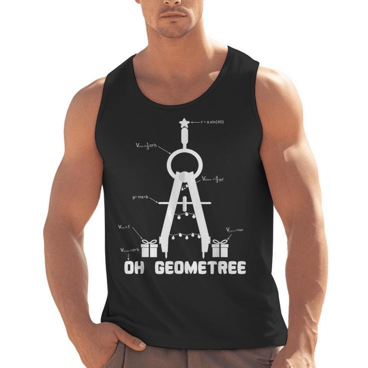 Oh Geometree Math Teacher Geometry Christmas Tree For Men Women Kids Men Tank Top