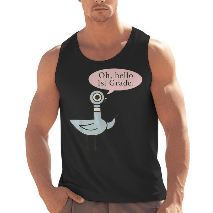Oh Hello First Graders Cute Pigeon 1st Grade Teacher Men Tank Top