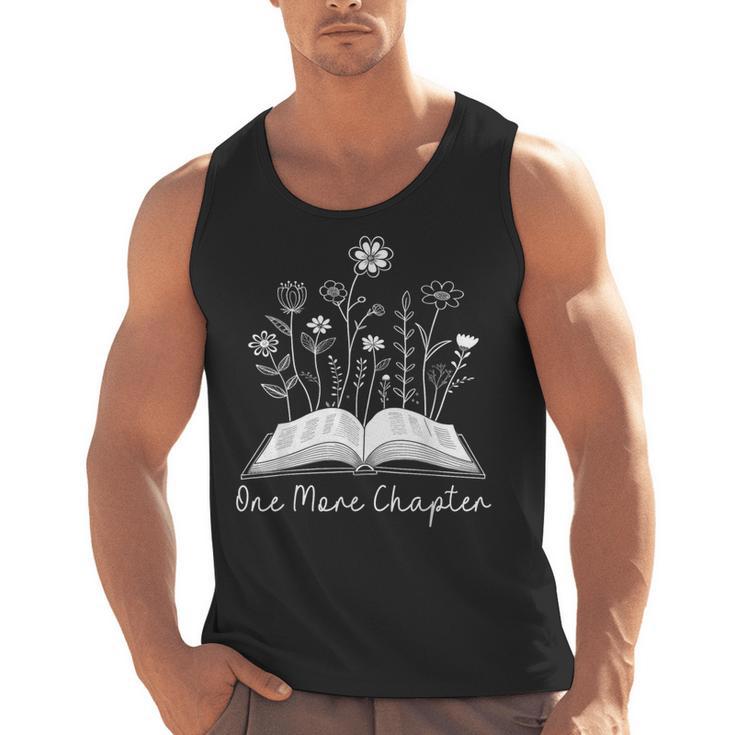 One-More Chapter Wildflower Reading Teacher Library Bookish Men Tank Top