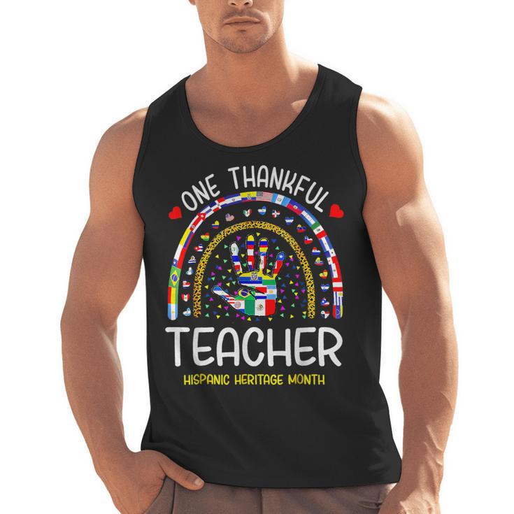 One Thankful Teacher Hispanic Heritage Month Countries Flags Men Tank Top