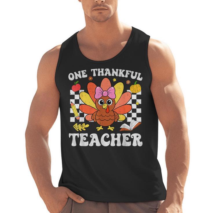 One Thankful Teacher Turkey Thanksgiving Teaching Men Tank Top