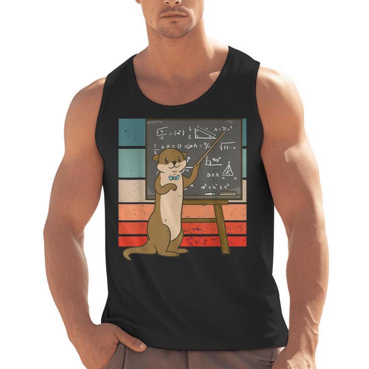 Otter Professor Teacher Teaching Maths Mathematics Men Tank Top