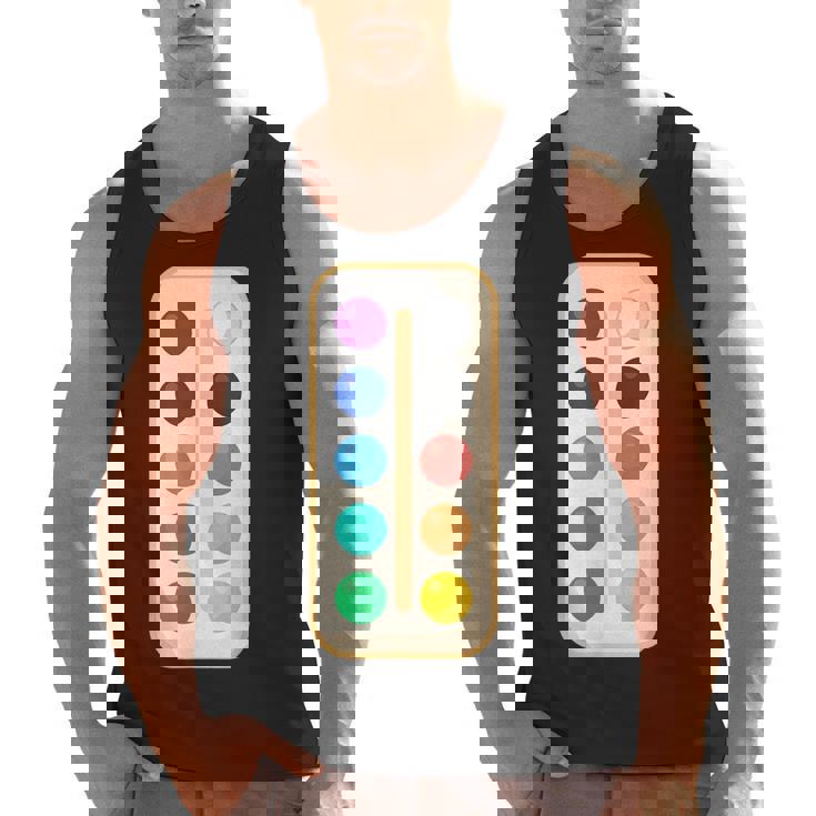 Paint Palette ArtSet Halloween Costume For Teachers Students For Men Women Kids Men Tank Top