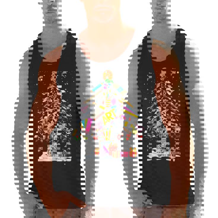 Paintbrush Christmas Tree Decor Xmas For Artist Art Teacher For Men Women Men Tank Top