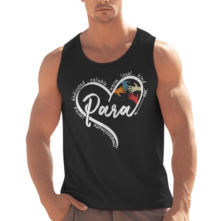 Para Heart Paraprofessional Teacher Paraeducator Men Tank Top