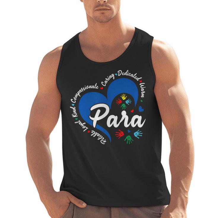 Para Heart Teacher Paraprofessional School Appreciation Men Tank Top