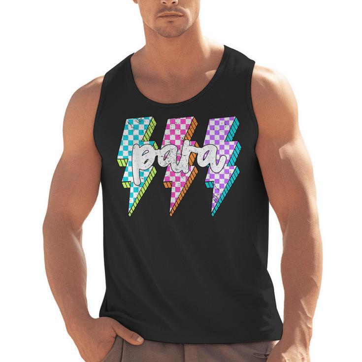 Para Squad Paraprofessional Teacher Lightning Bolt Men Tank Top