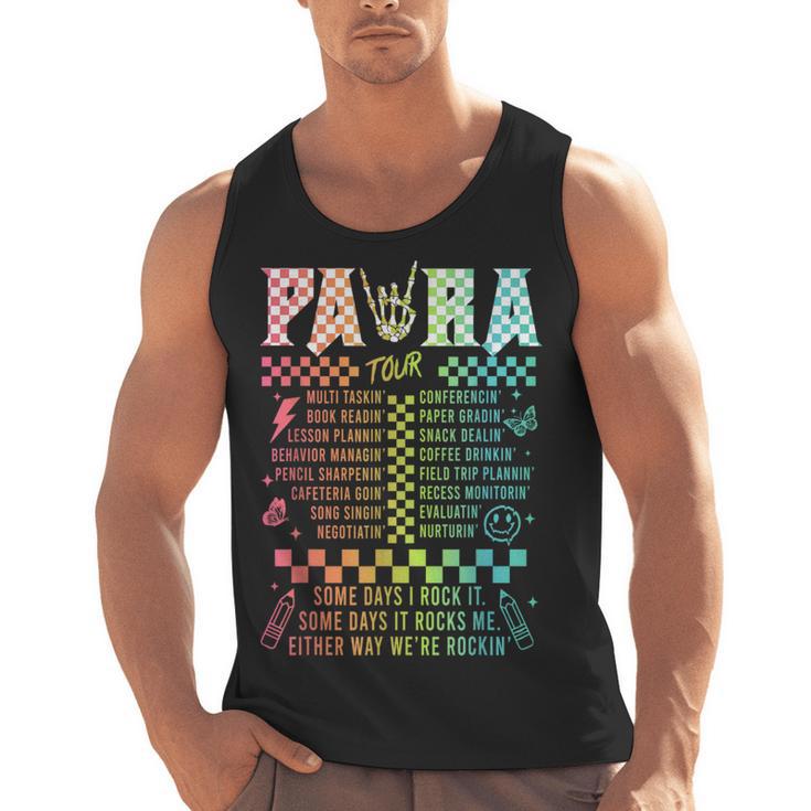 Para Tour Paraprofessional Squad Rock Teacher Back To School Men Tank Top