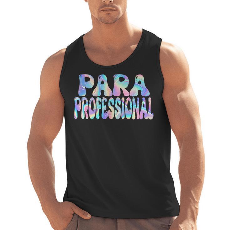 Paraprofessional Groovy Back To School Cute Teachers Women Men Tank Top
