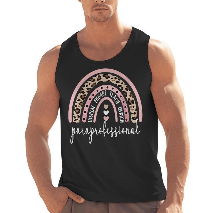 Paraprofessional Rainbow Para Teacher Parapro Men Tank Top