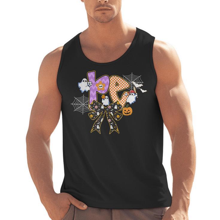 PE Teacher Coach Coquette Ghost Halloween Physical Education Men Tank Top