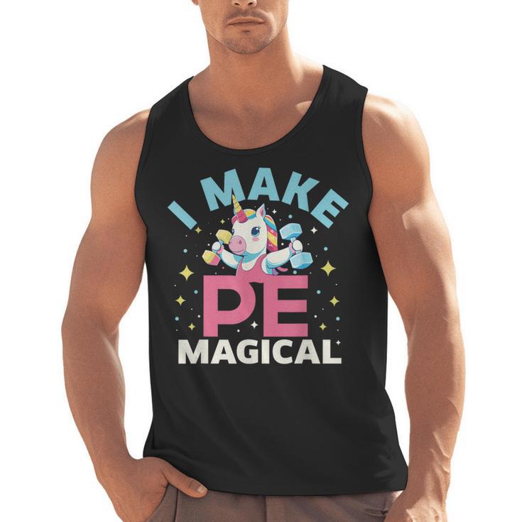PE Teacher Unicorn I Make PE Magical Men Tank Top