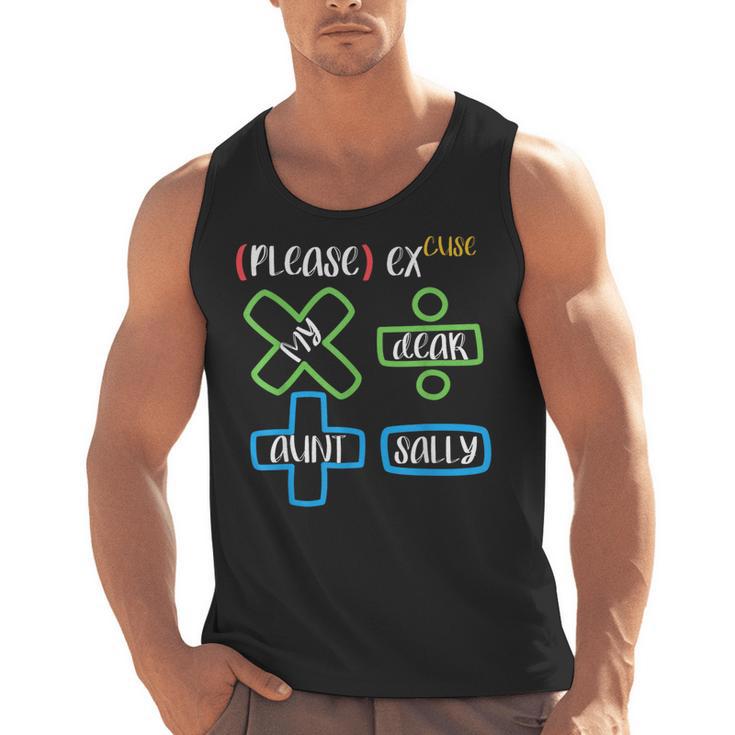 PEMDAS Please Excuse My Dear Aunt Sally Math Teacher Men Tank Top