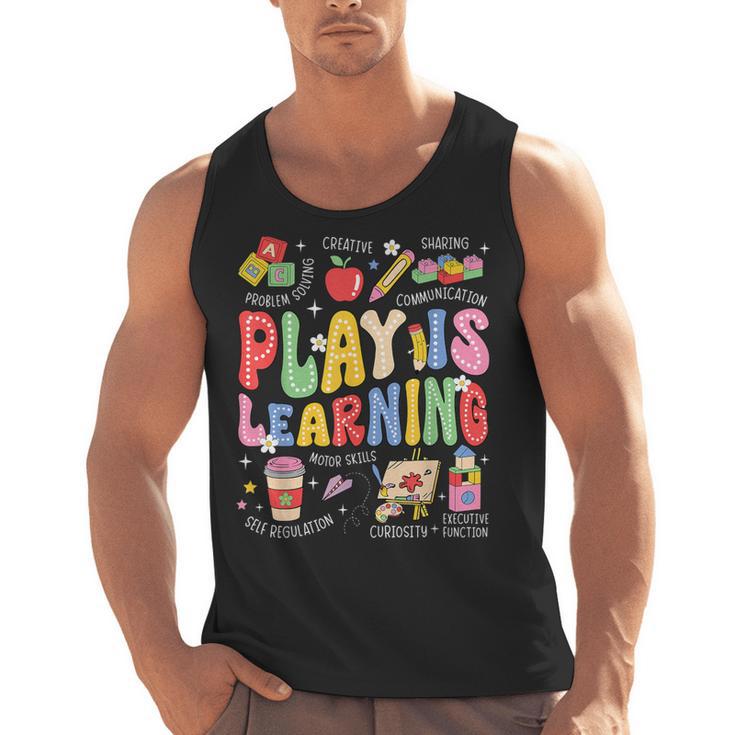Play Is Learning Teacher First Day Of School Back To School Men Tank Top