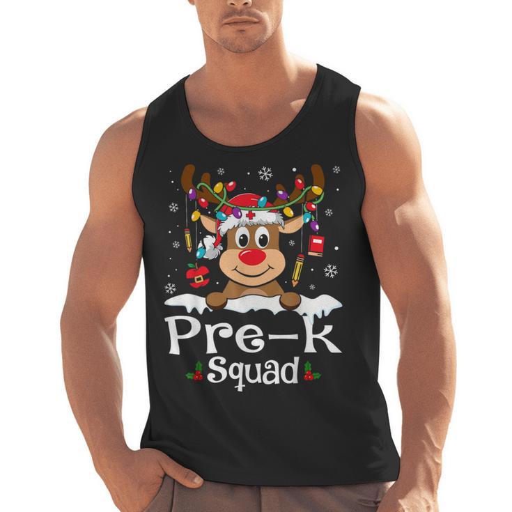 Pre-k Teacher Squad Reindeer Teacher Christmas Men Tank Top