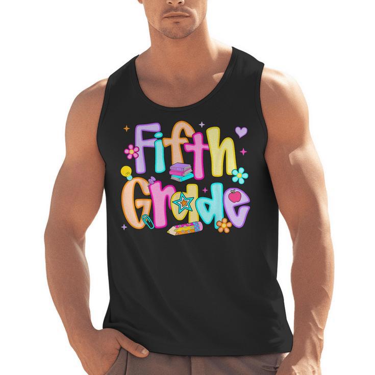 Preppy Fifth Grade Back To School 5th Grade Teacher Girl Boy Men Tank Top