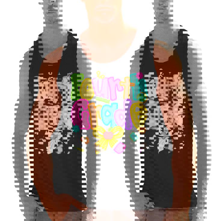 Preppy Fourth Grade Back To School 4th Grade Teacher Girls Men Tank Top