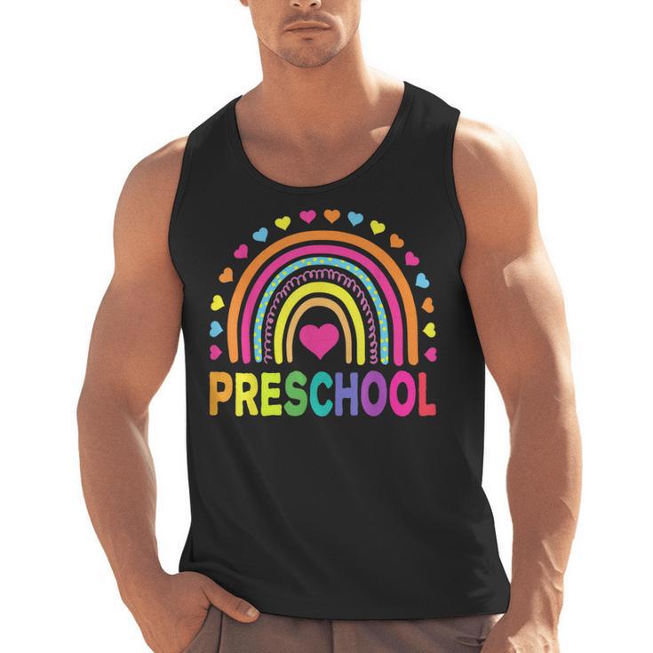 Preschool Rainbow Girls Boys Kids Teacher Back To School Men Tank Top