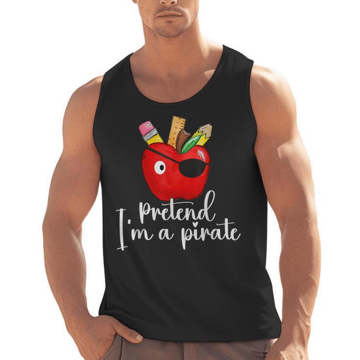 Pretend I'm A Pirate Teacher Apple Talk Like A Pirate Day Men Women Kids Men Tank Top