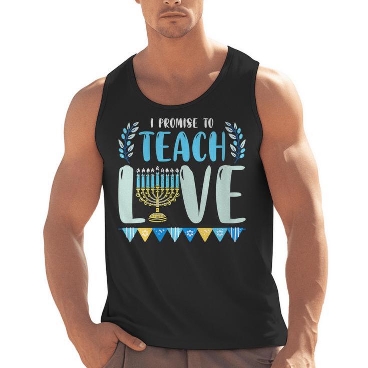 I Promise To Teach Love Hanukkah Chanukah Jewish Teacher Men Tank Top