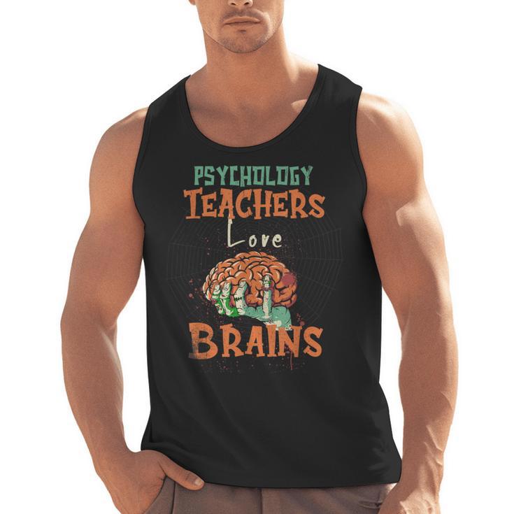 Psychology Teachers Love Brains Halloween For Psychologists Men Women Men Tank Top